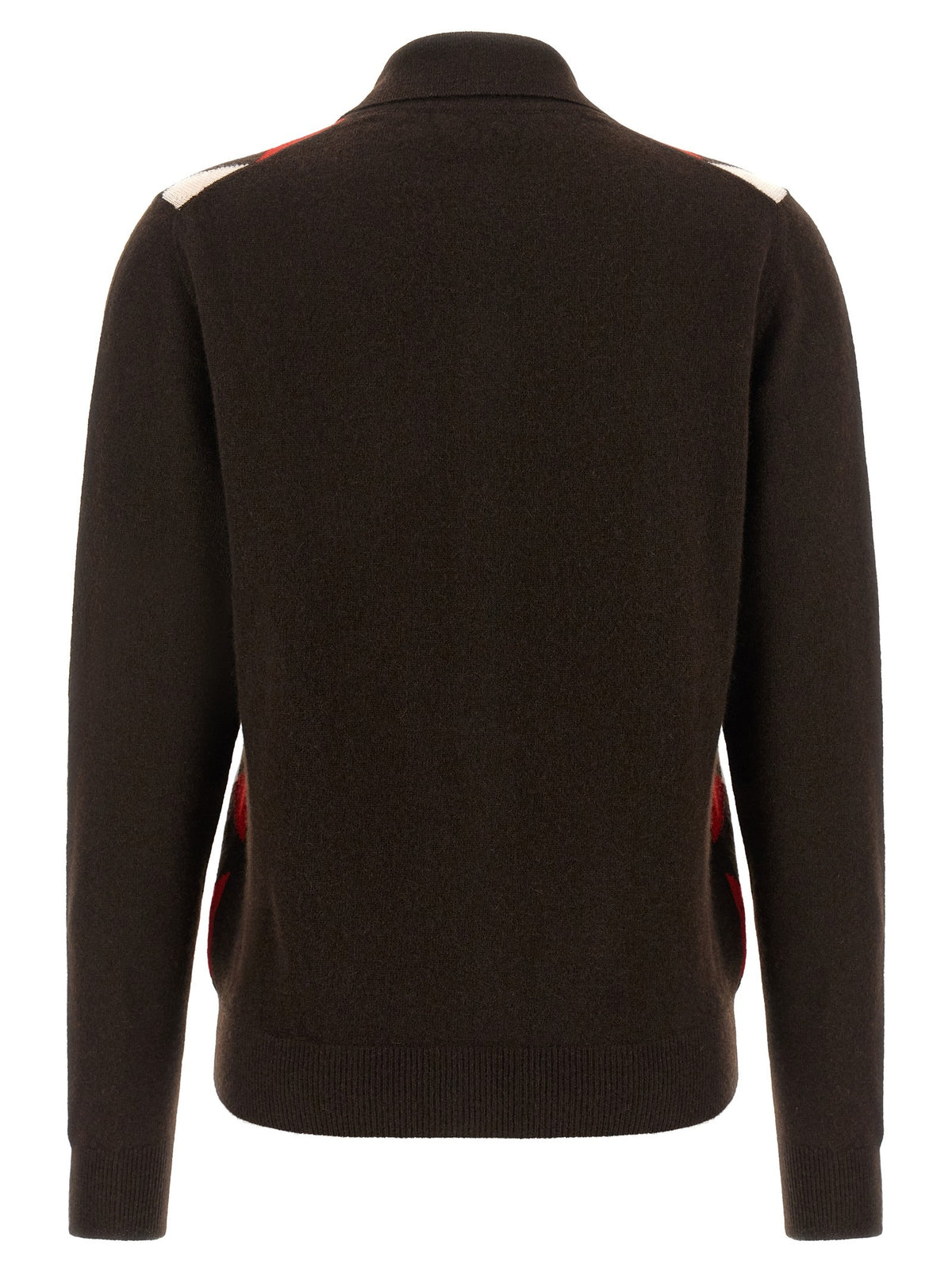 Miu Miu Women's Diamond Shaped Collar Cardigan Brown, view 2