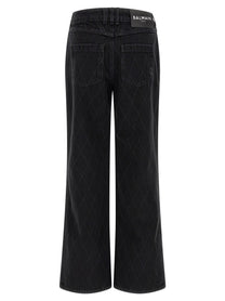 Balmain Diamond Shaped Jeans Black