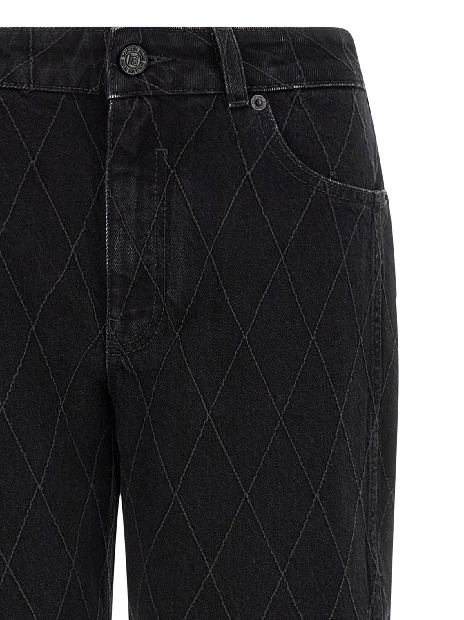 Balmain Diamond Shaped Jeans Black