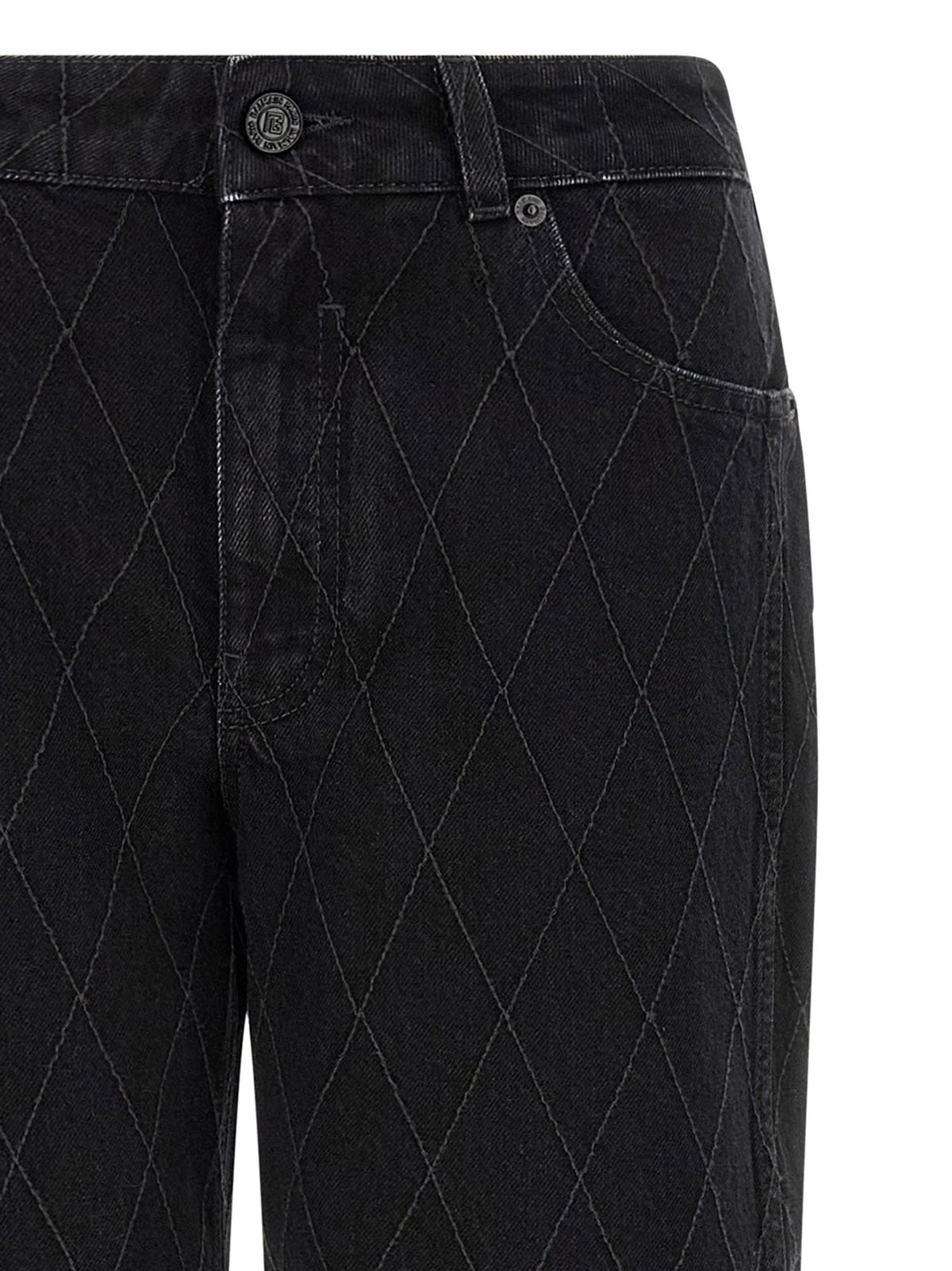 Balmain Diamond Shaped Jeans Black, view 3
