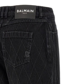 Balmain Diamond Shaped Jeans Black