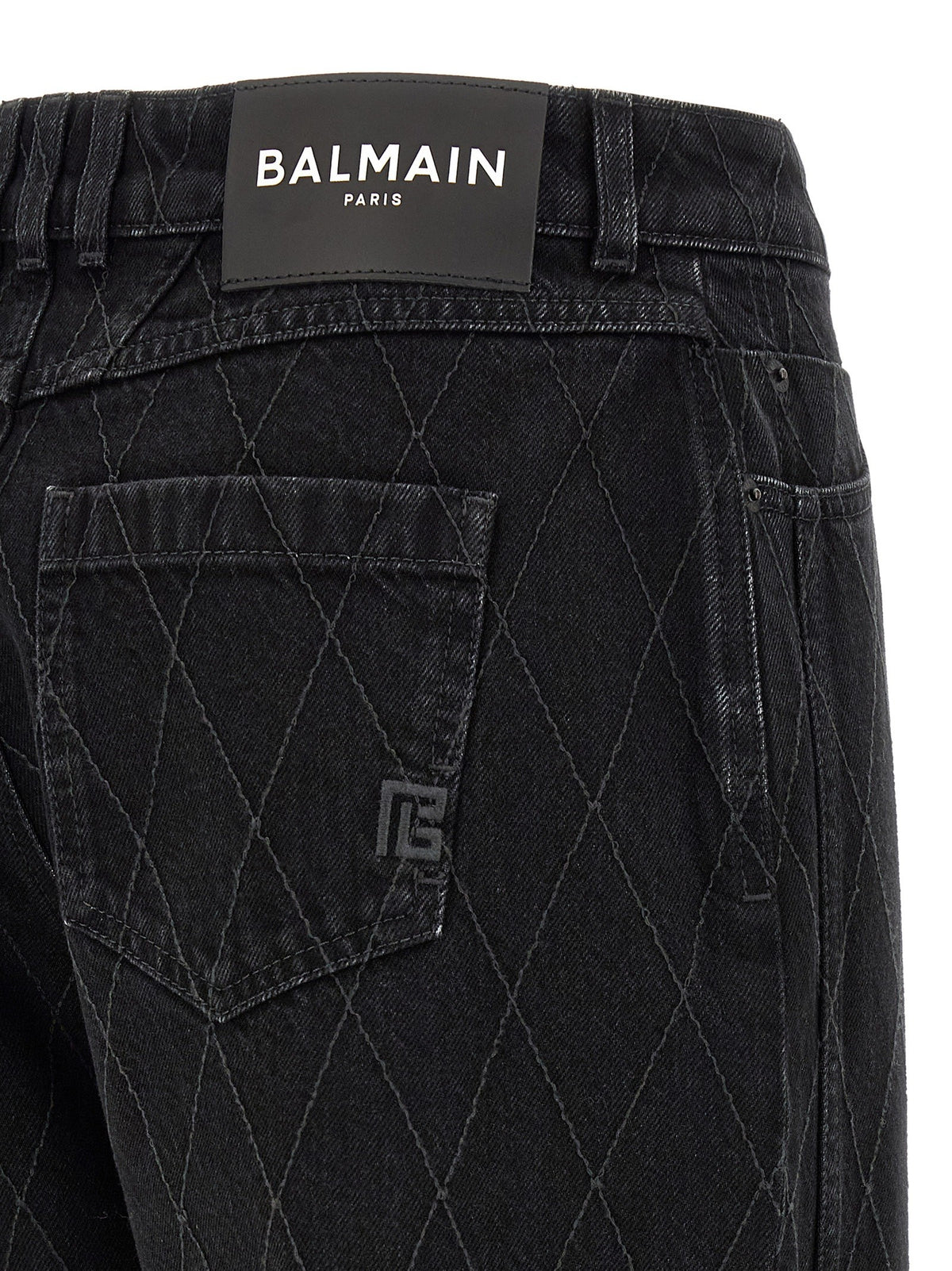Balmain Diamond Shaped Jeans Black, view 4