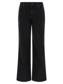 Balmain Diamond Shaped Jeans Black