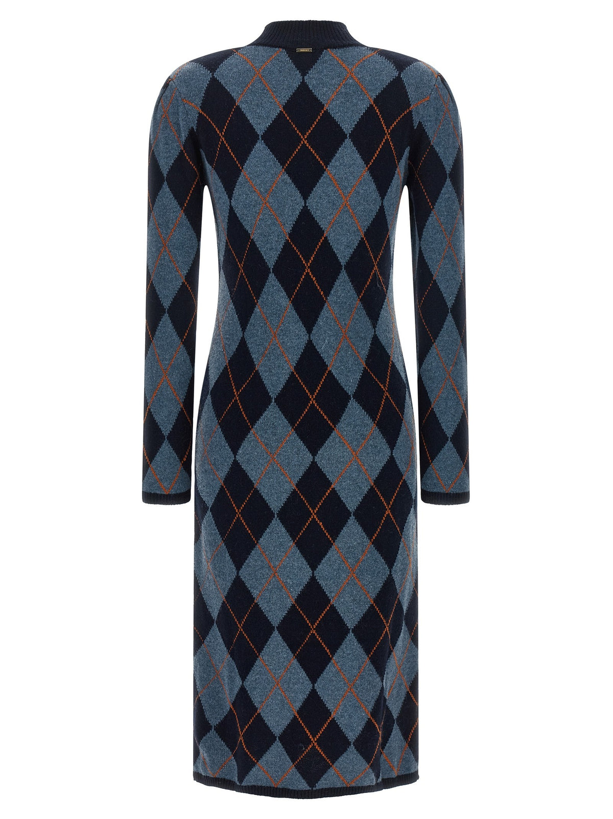 TWINSET Diamond Shaped Knit Dress Orange, view 2