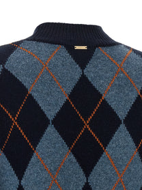 TWINSET Diamond Shaped Knit Dress Orange, view 4