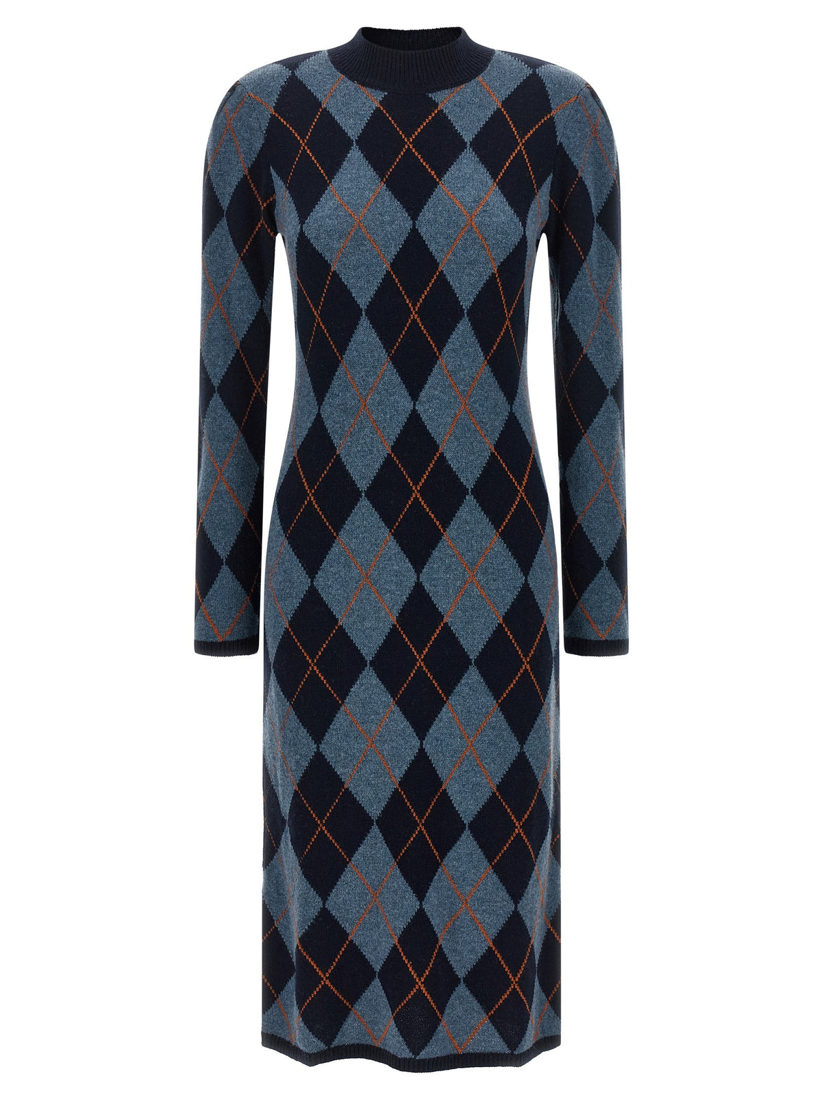 TWINSET Diamond Shaped Knit Dress Orange