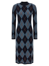 TWINSET Diamond Shaped Knit Dress Orange