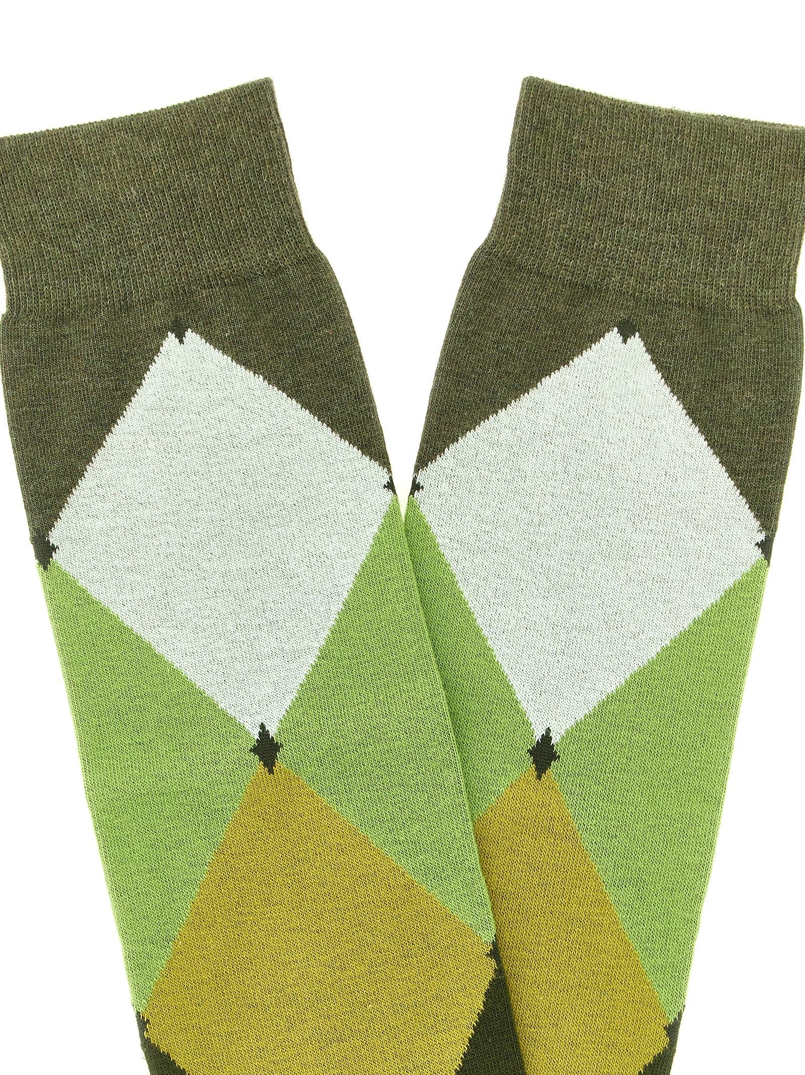 Ballantyne Diamond Shaped Socks Green