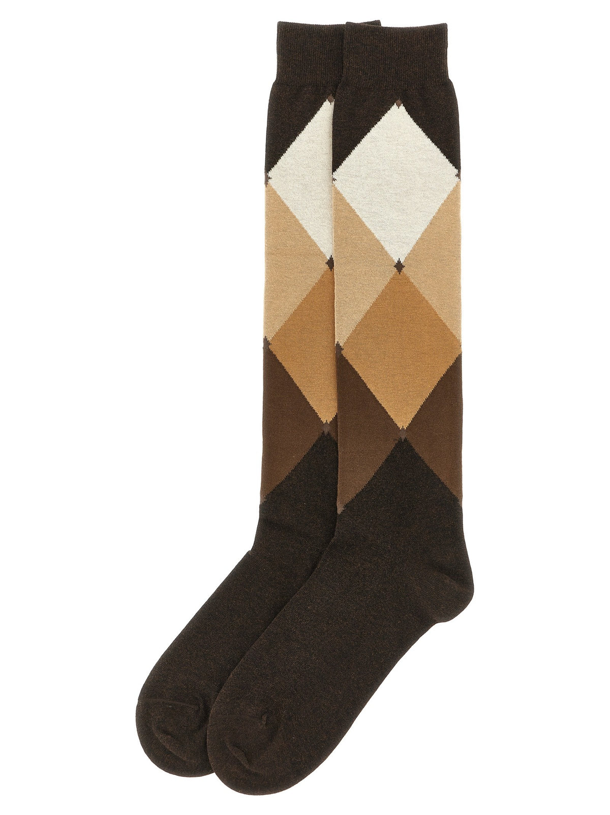 Ballantyne Diamond Shaped Socks Brown, view 2
