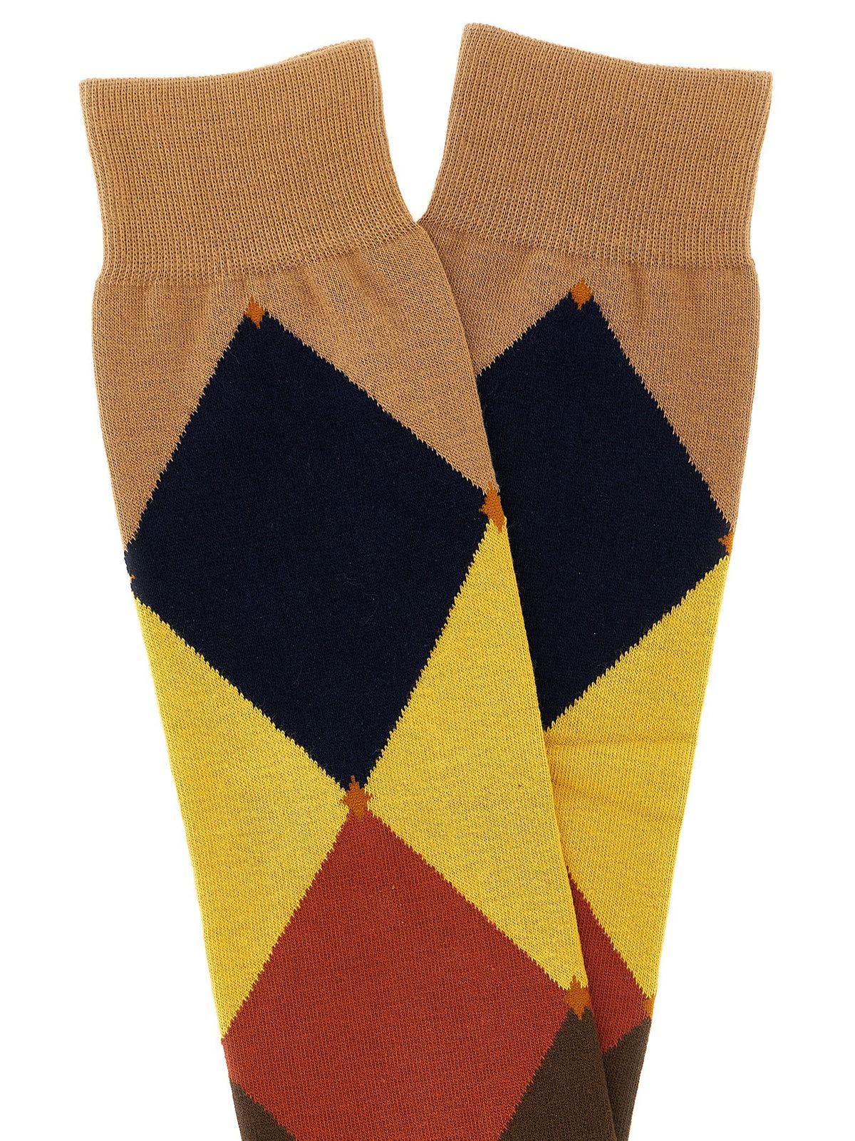 Ballantyne Diamond Shaped Socks Brown, view 3
