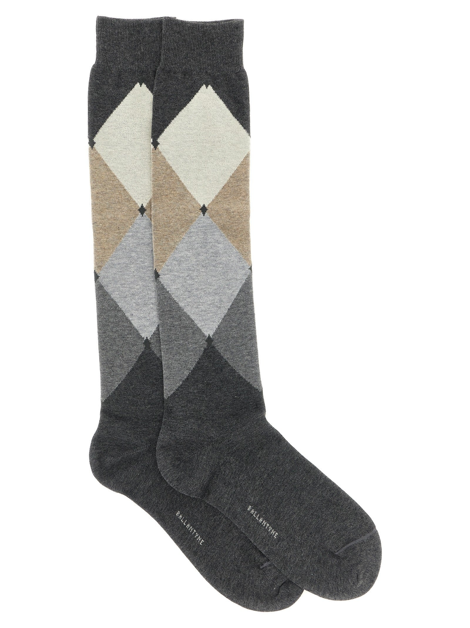 Ballantyne Diamond Shaped Socks Grey