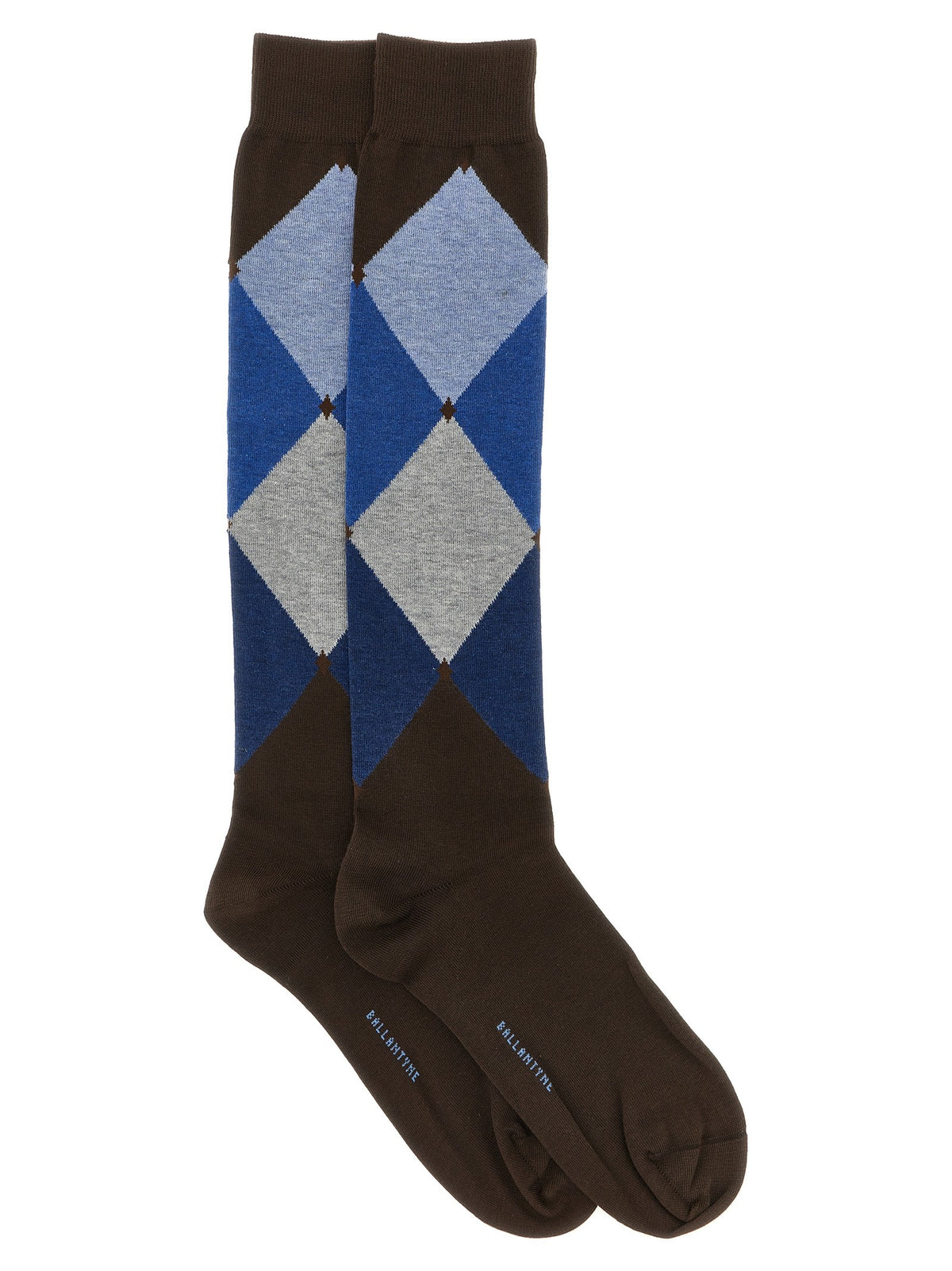 Ballantyne Diamond Shaped Socks Brown