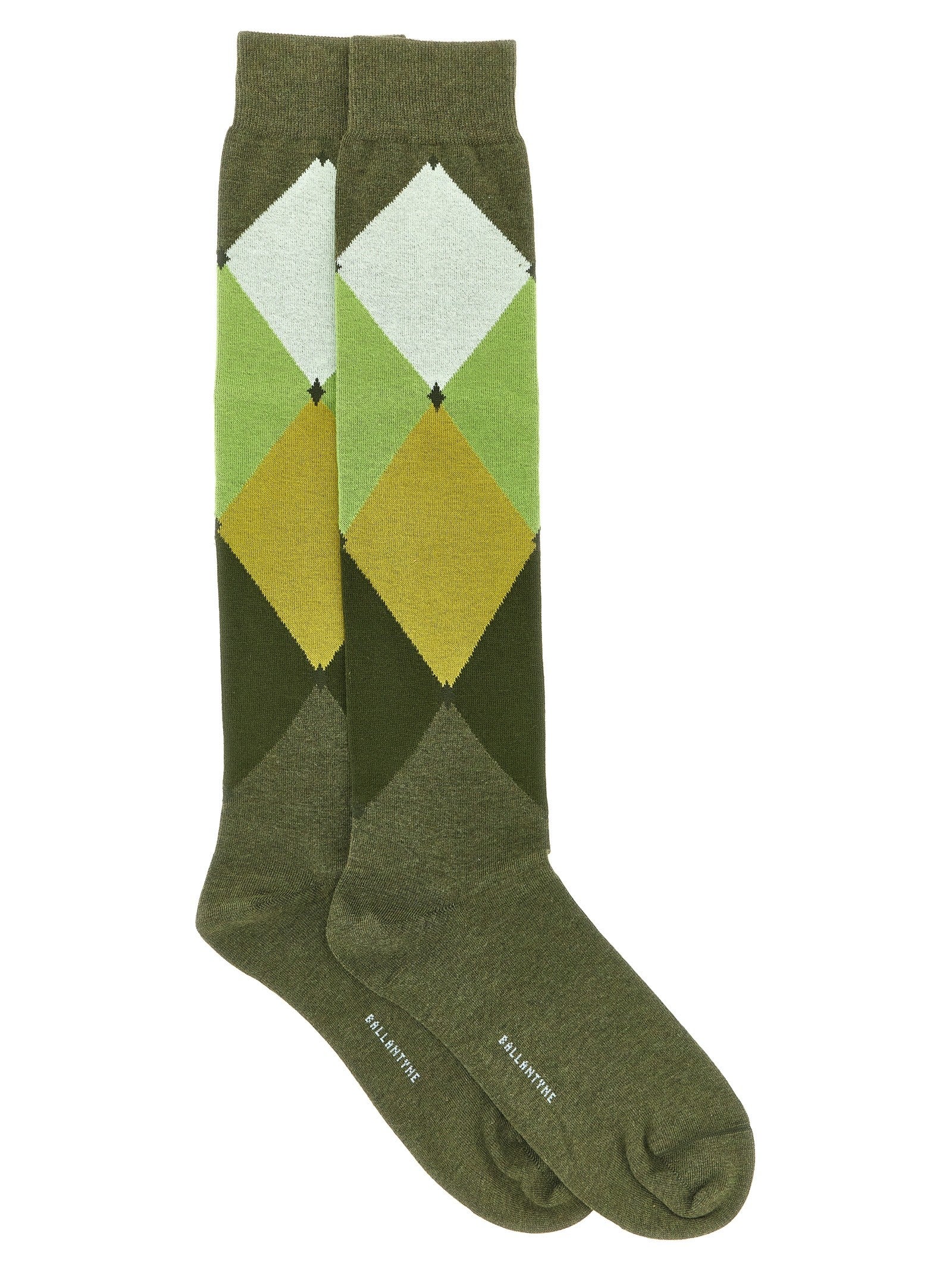Ballantyne Diamond Shaped Socks Green