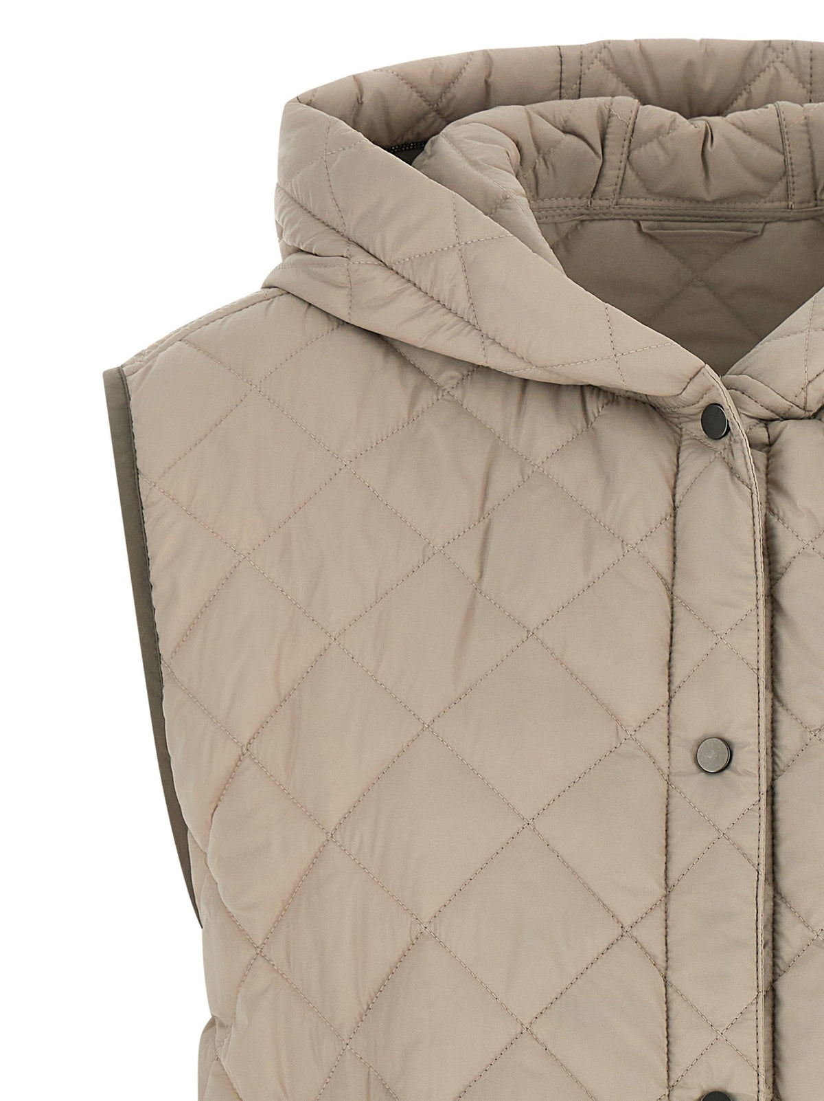 Brunello Cucinelli Diamond Shaped Vest Beige