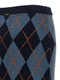 TWINSET Diamond Skirt Blue
