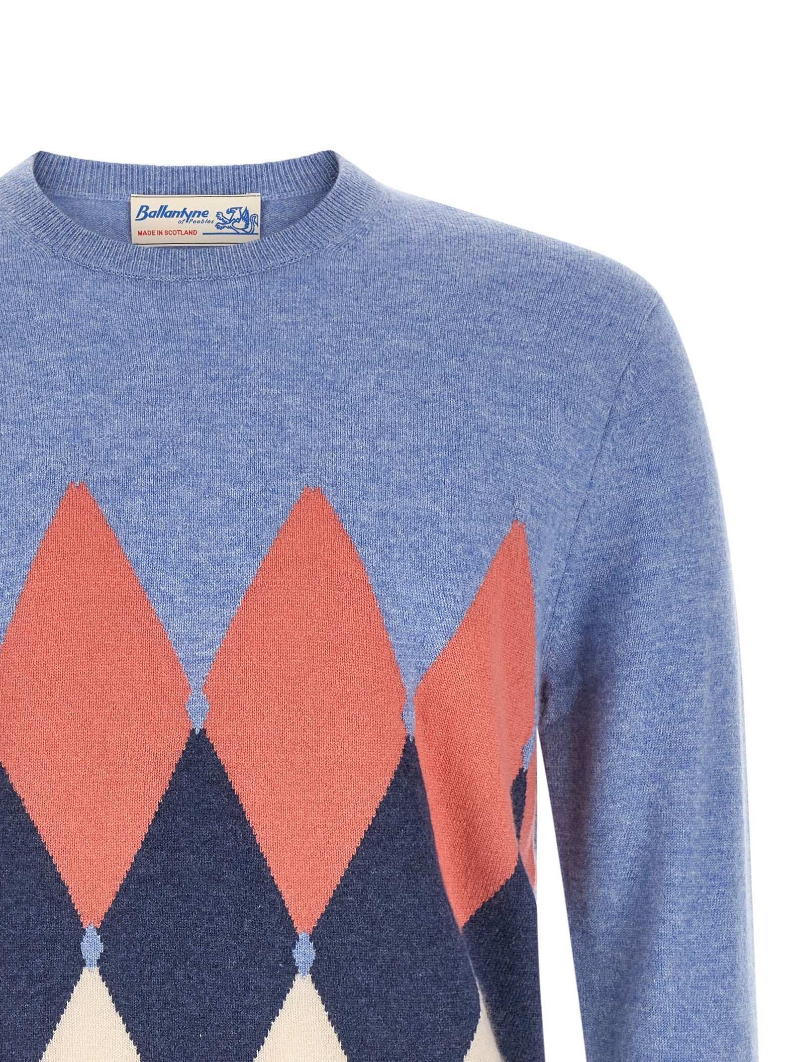 Ballantyne Diamond Sweater Blue