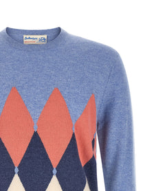 Ballantyne Diamond Sweater Blue