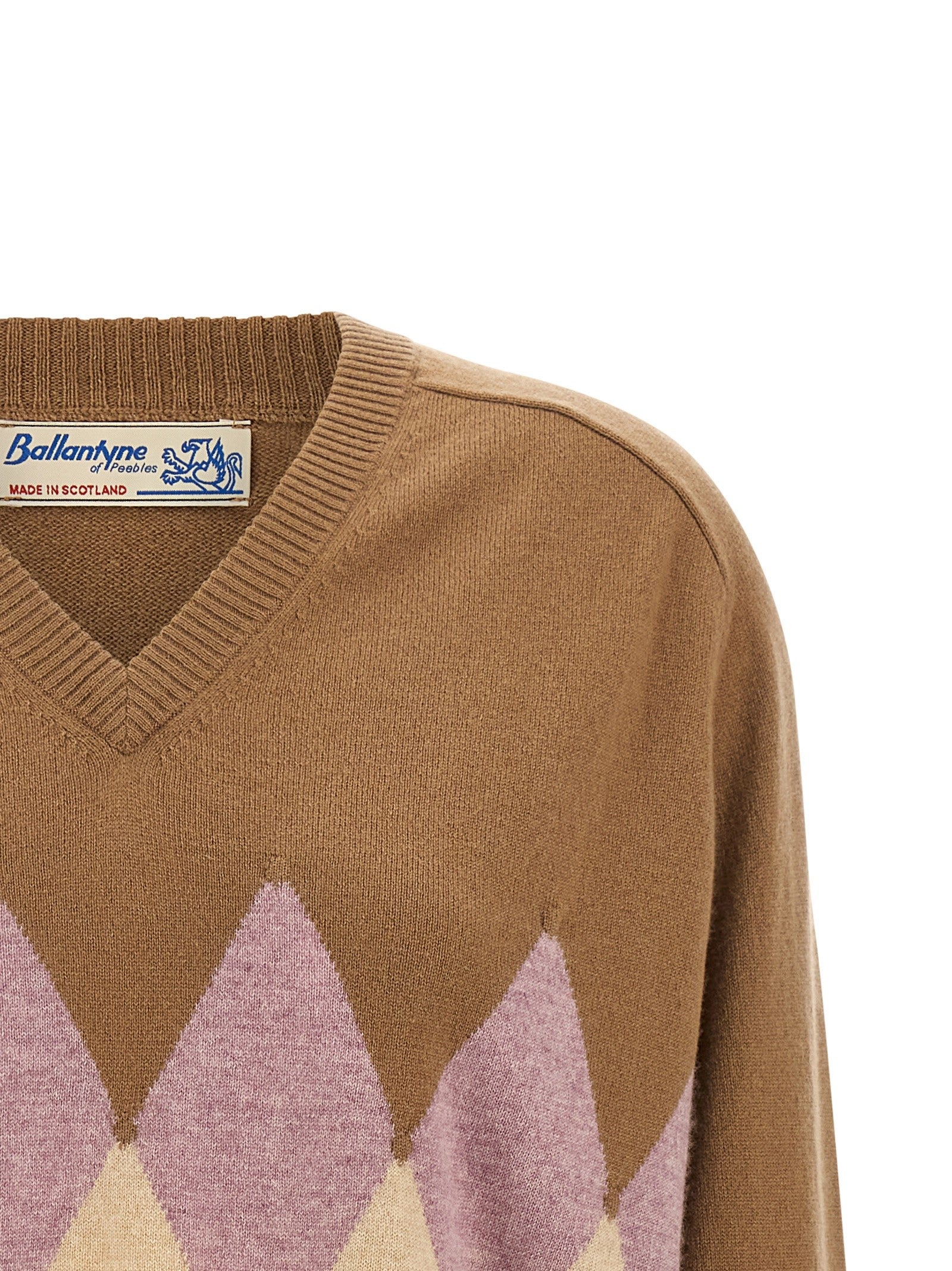 Ballantyne Diamond Sweater Brown