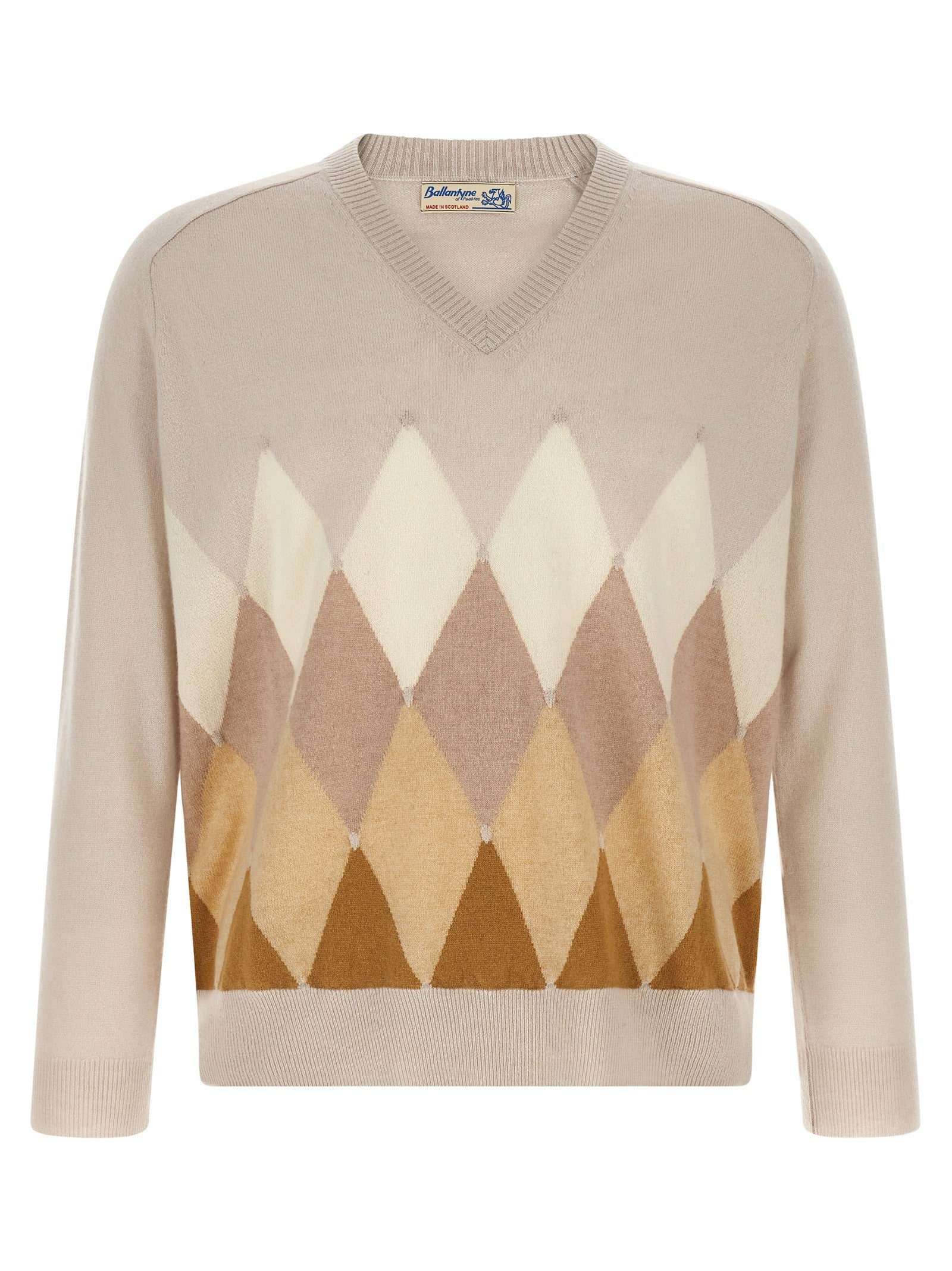 Ballantyne Diamond Sweater Beige