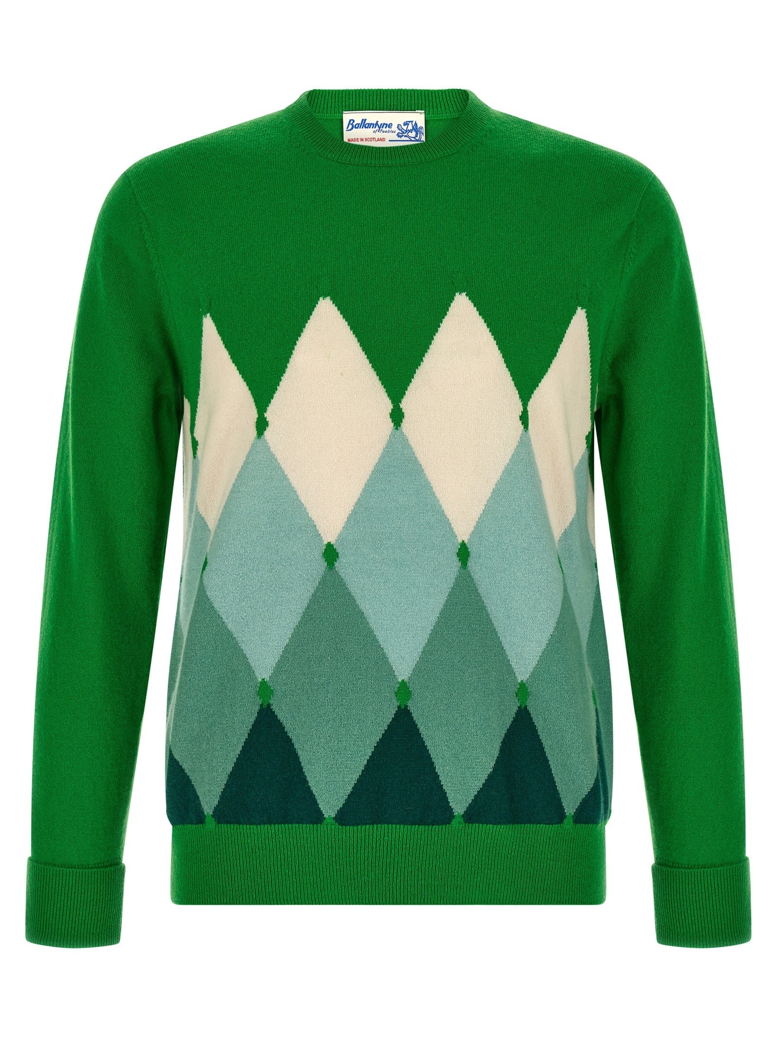 Ballantyne Diamond Sweater Green