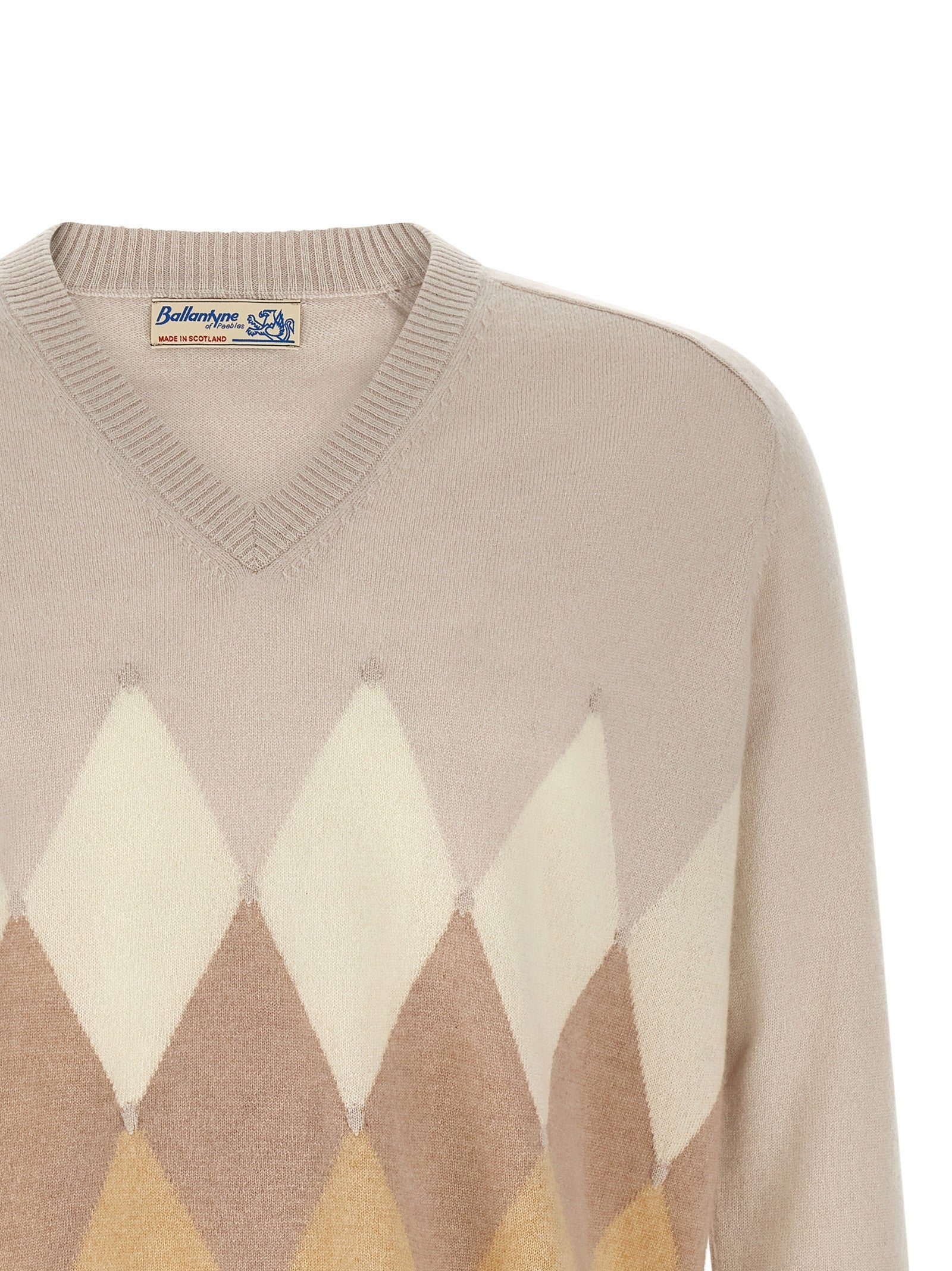 Ballantyne Diamond Sweater Beige
