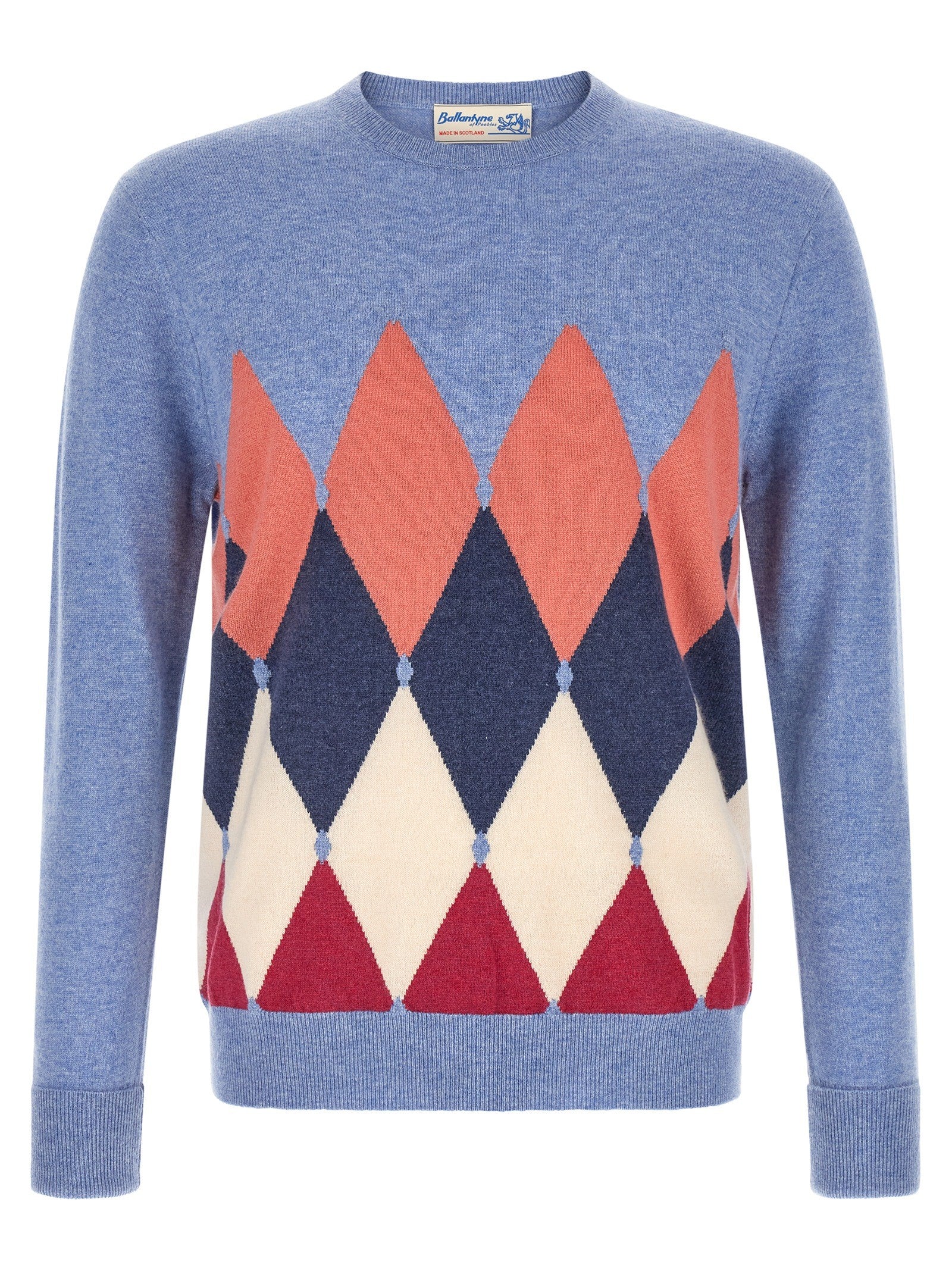 Ballantyne Diamond Sweater Blue