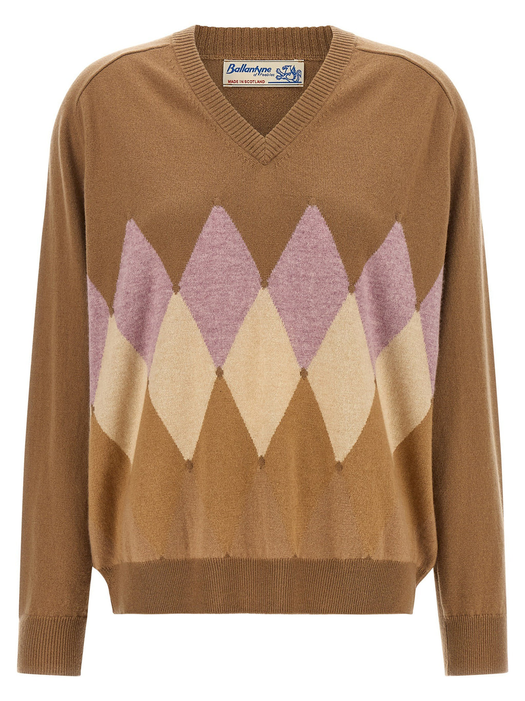 Ballantyne Diamond Sweater Brown