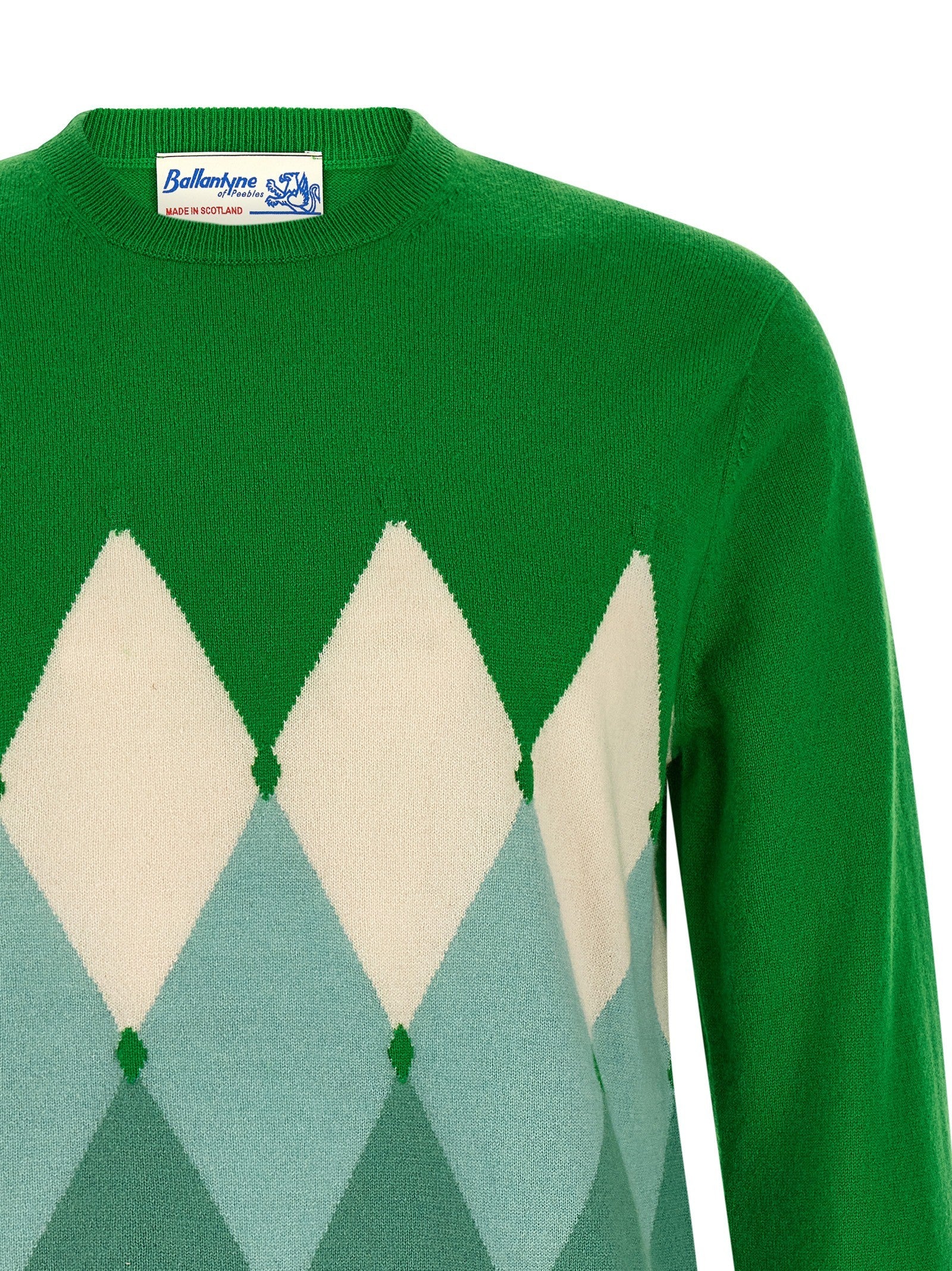 Ballantyne Diamond Sweater Green