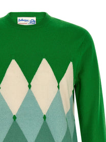 Ballantyne Diamond Sweater Green