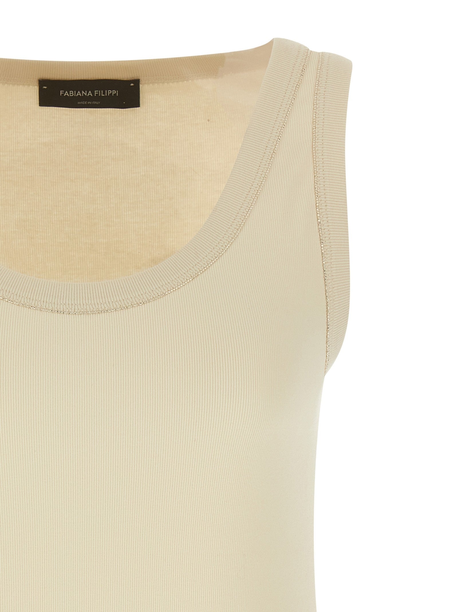Fabiana Filippi Diamond Wire Top Beige
