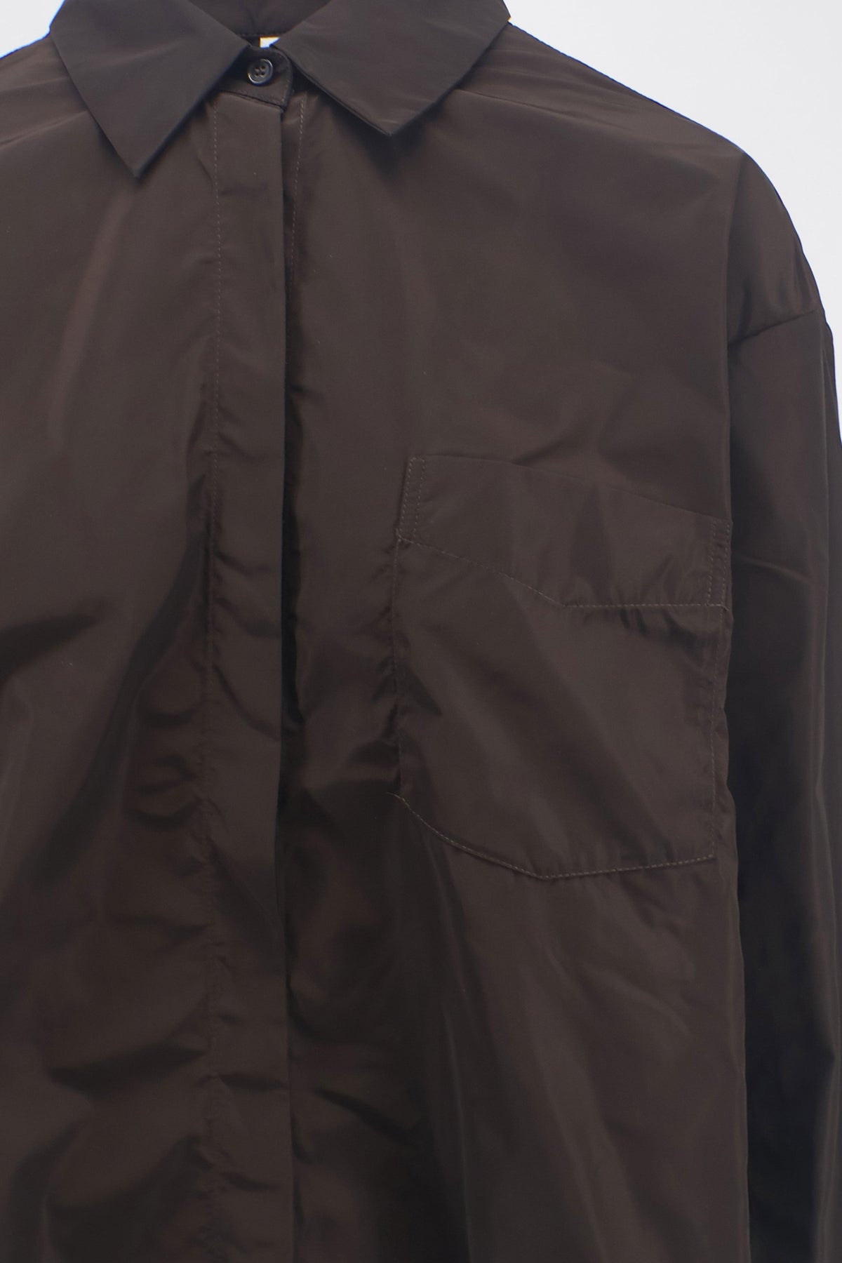 ASPESI Women's Diana Nylon Shirt Brown, view 3