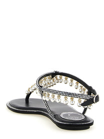 Rene Caovilla Diana Sandals White