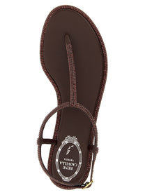 Rene Caovilla Diana Sandals Brown