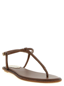 Rene Caovilla Diana Sandals Brown