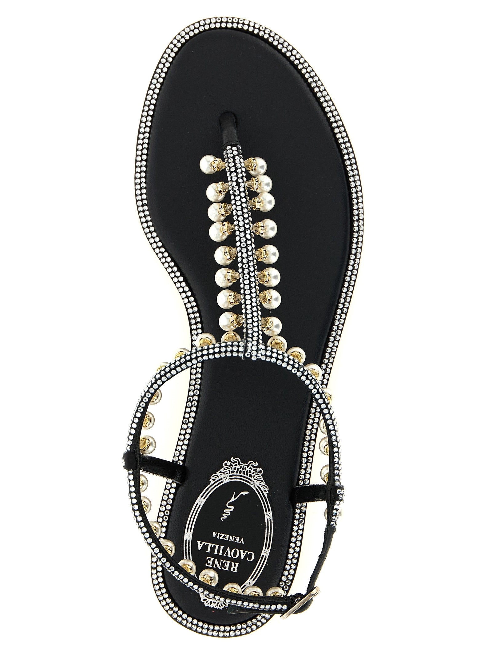 Rene Caovilla Diana Sandals White