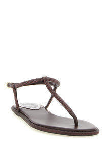 Rene Caovilla Diana Sandals Brown