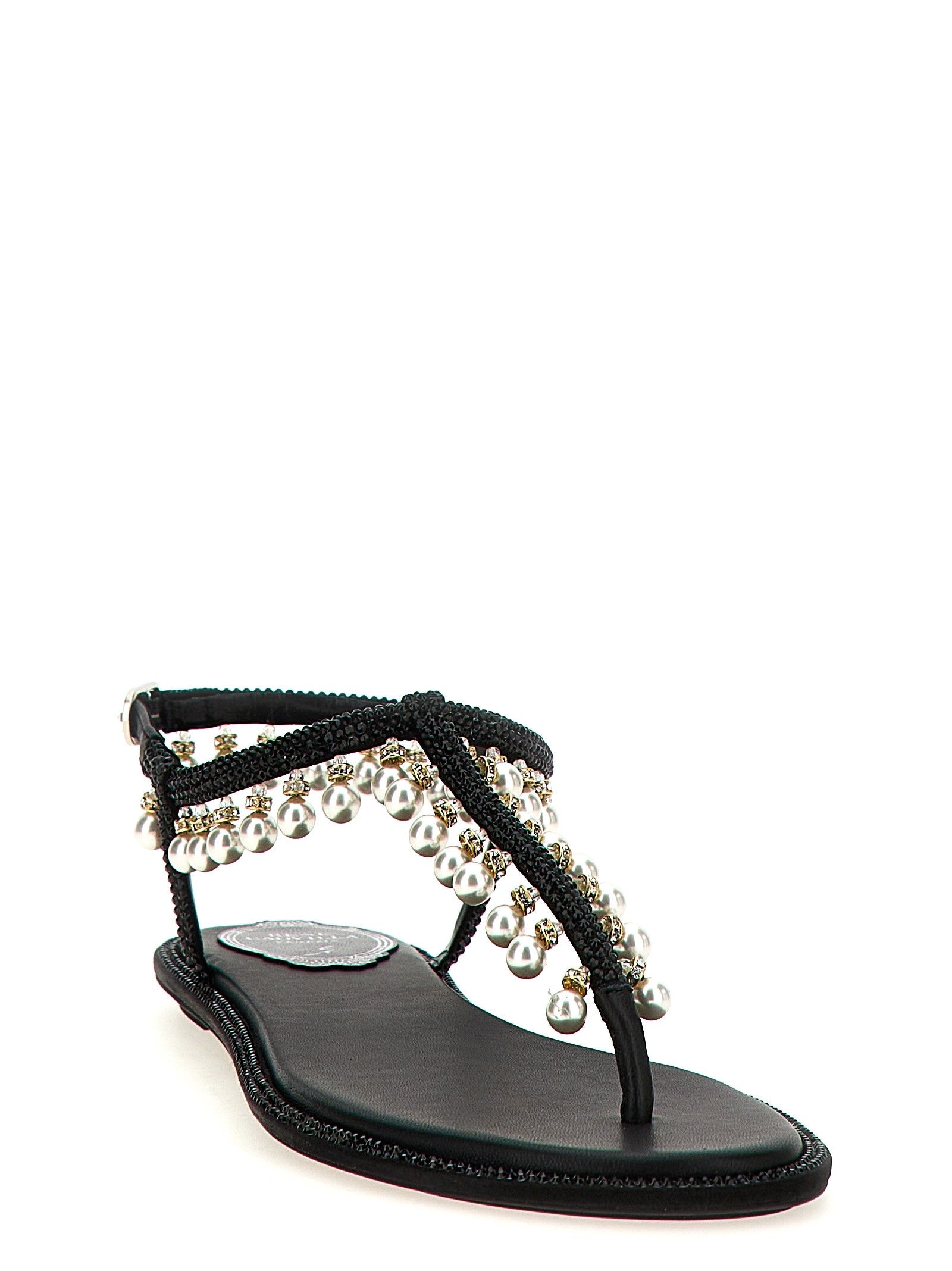 Rene Caovilla Diana Sandals Black