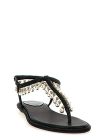 Rene Caovilla Diana Sandals Black