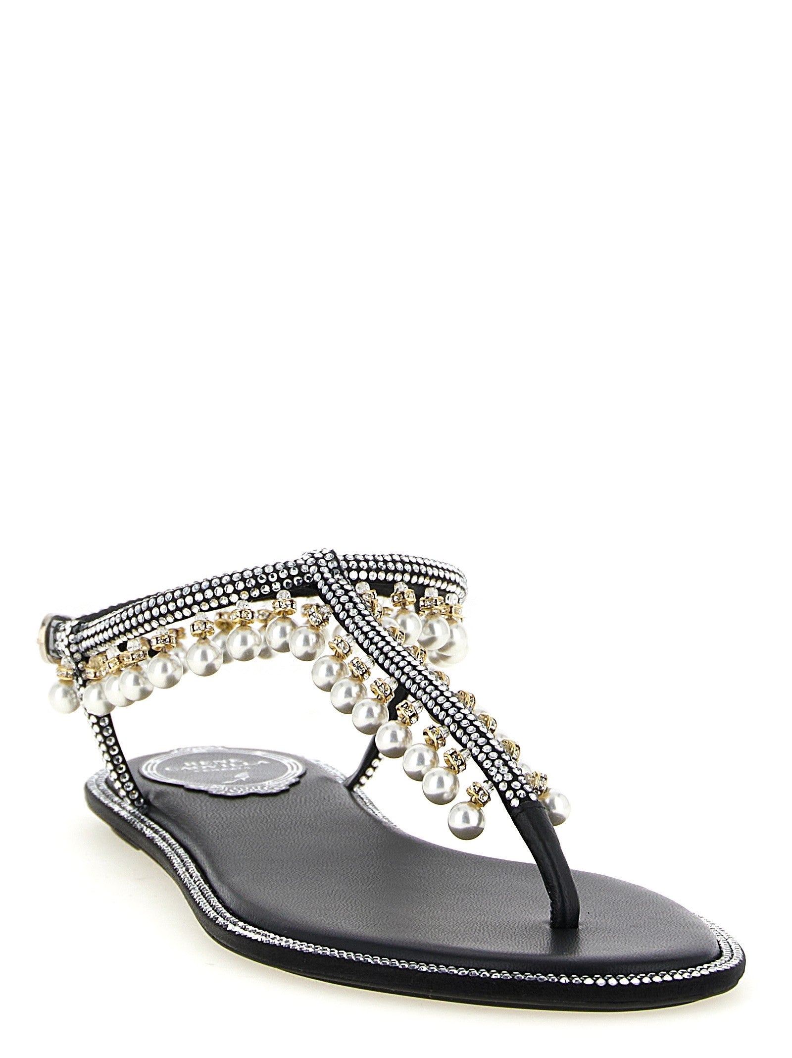 Rene Caovilla Diana Sandals White