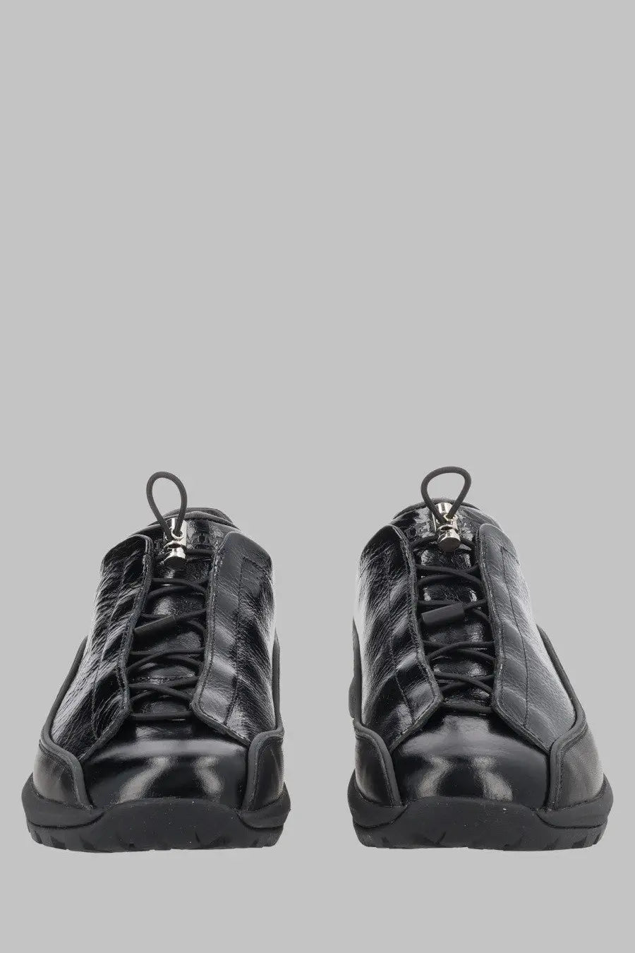 Diemme men’s sneaker licata in pelle lucida black glossy black patent leather sneakers with black laces