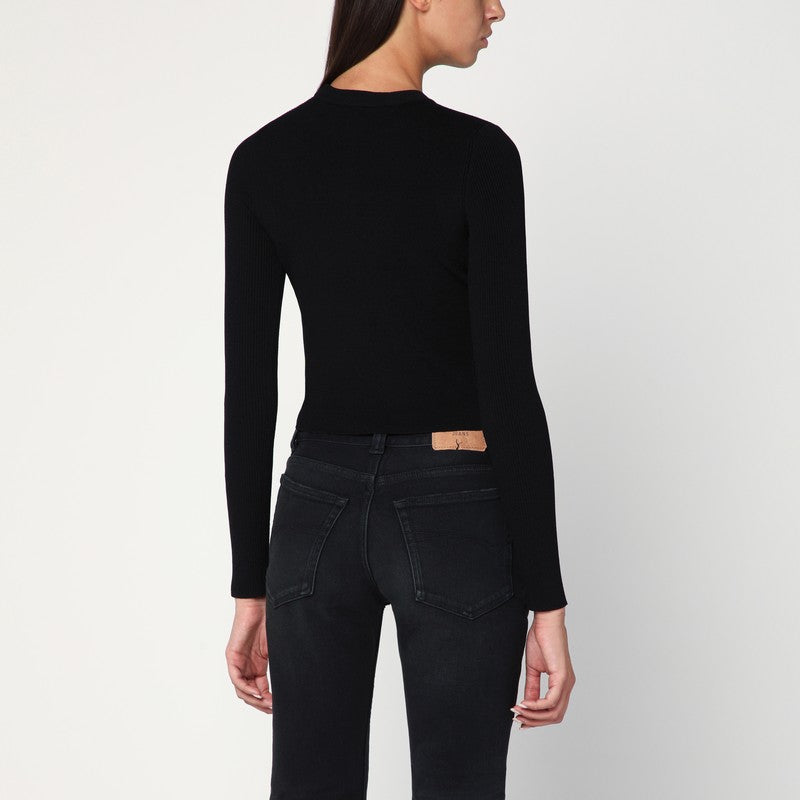 Diesel - Diesel Black ribbed M-Valari sweater - Knitwear