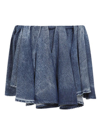 Diesel - Diesel Asymmetric Mini Skirt in Blue - Women’s Clothing