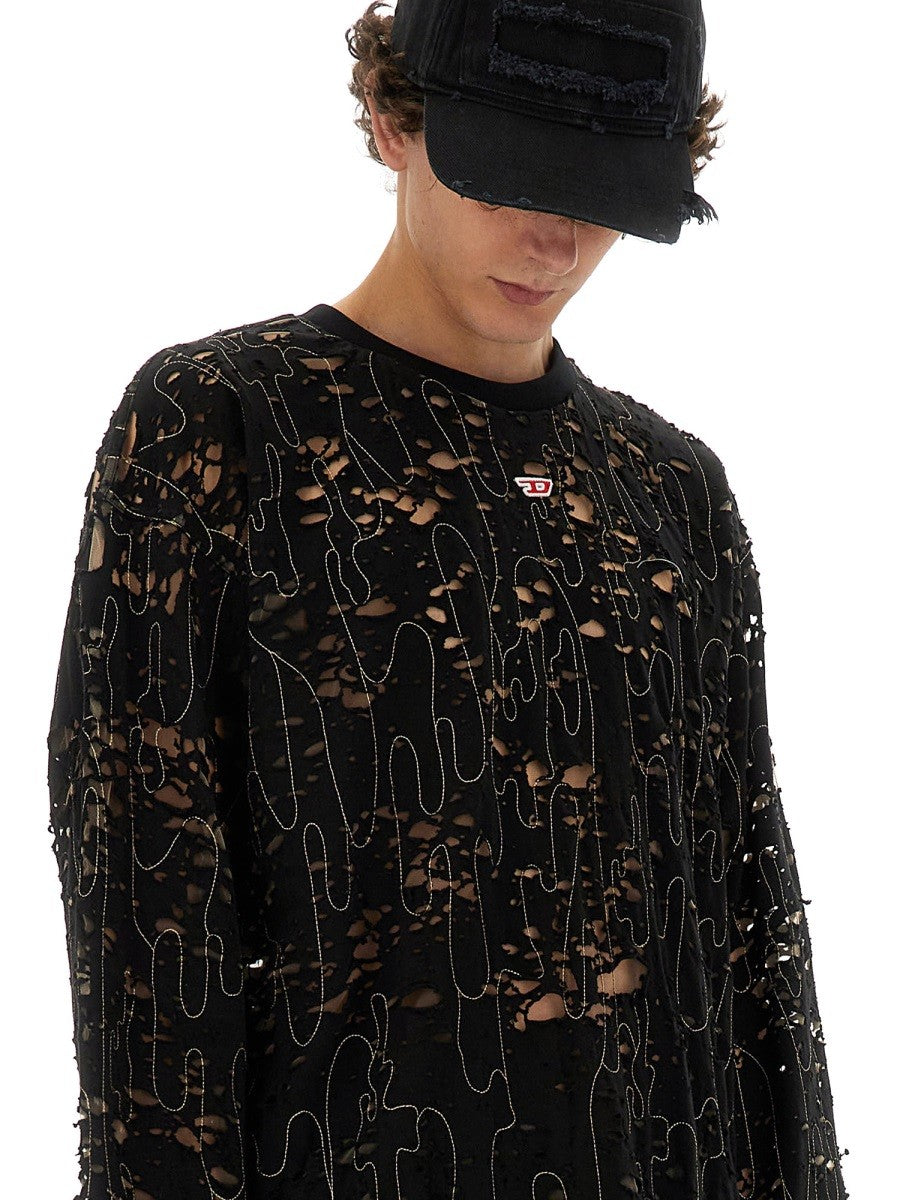 Diesel - Diesel Jersey ’T Boxt Ls Devor’ - Men’s Tops