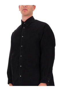 Diesel men’s baggy padd hgbk shirt black black button-down shirt with classic collar and silver buttons