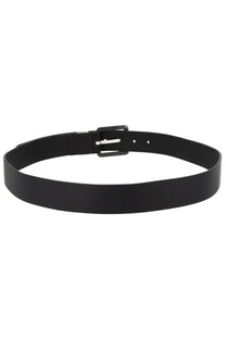 Diesel men’s cintur guarantee con black leather belt with sleek minimalist buckle for everyday wear