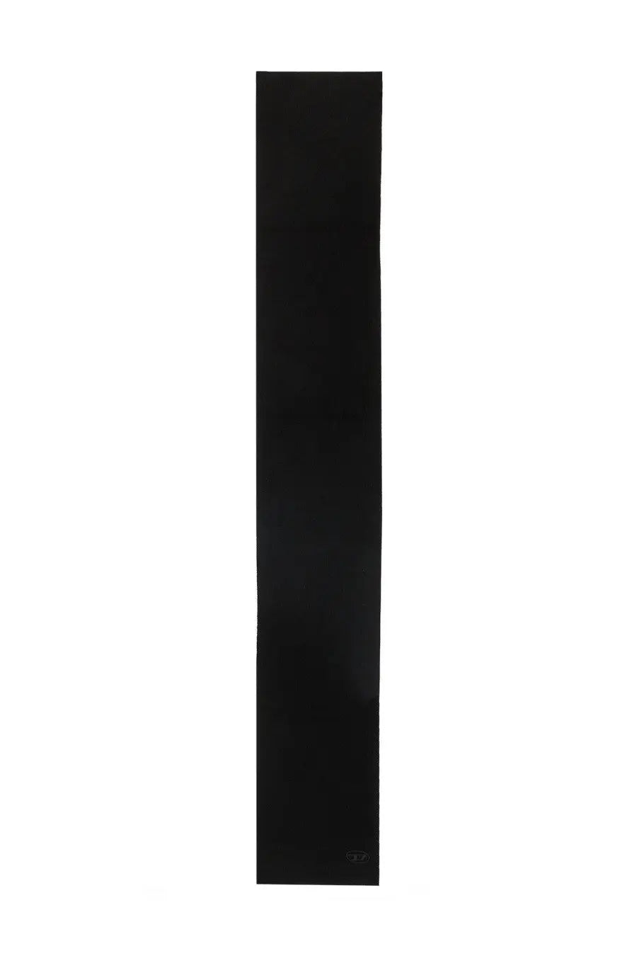 Black rectangular yoga mat with smooth matte finish shown alongside diesel men’s coder scarf black product image