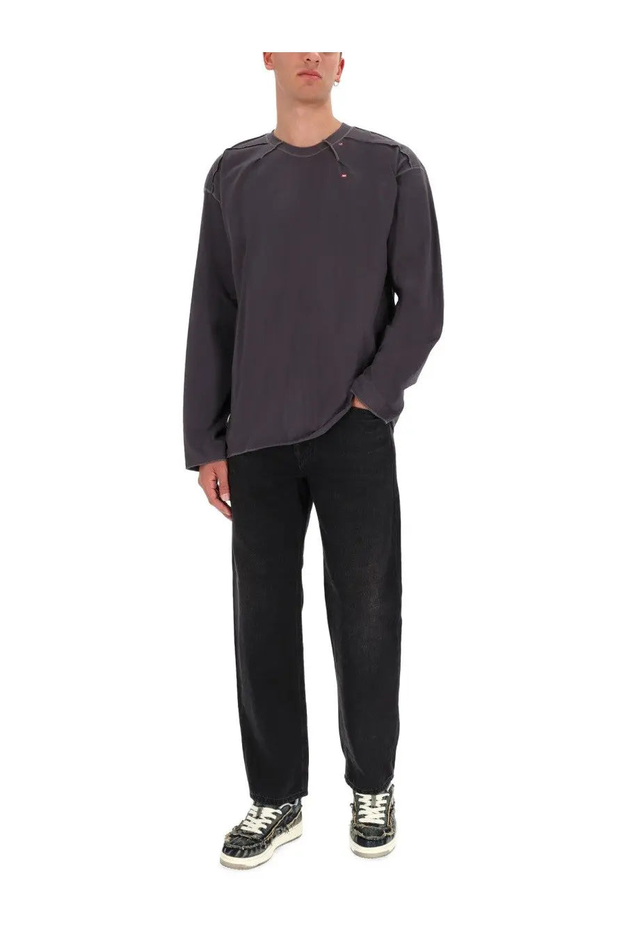 Diesel Men's Cotton Shirt Grey, view 2