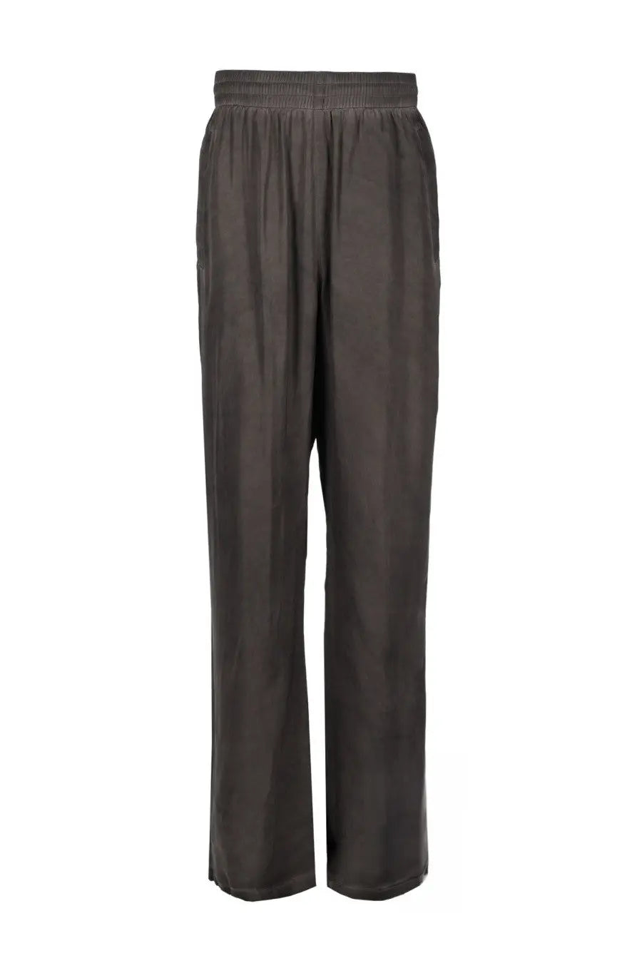 Diesel men’s pantalone theck albg grey dark gray wide-leg trousers with soft flowing fabric and elastic waistband