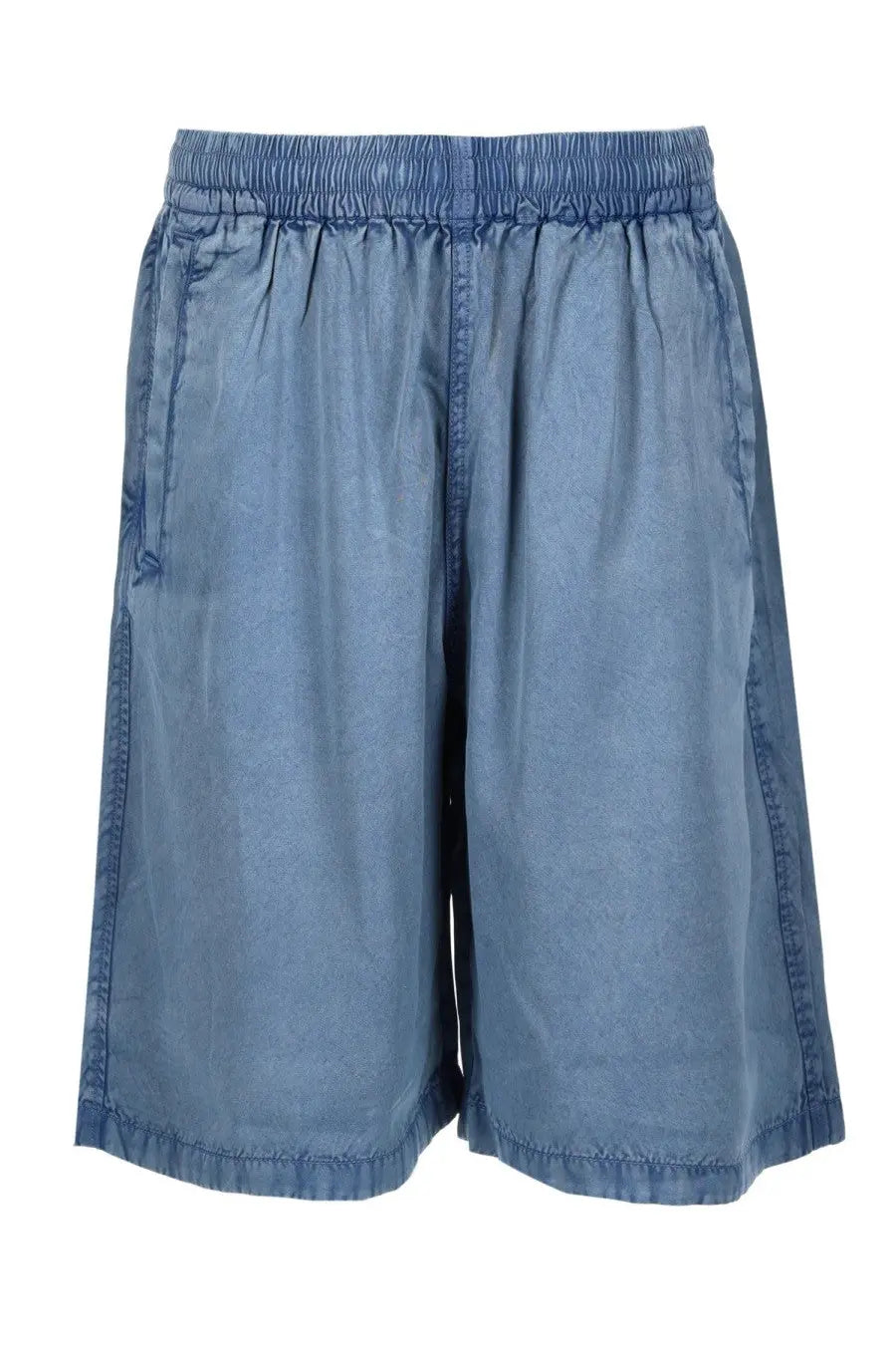 Diesel men’s shorts holg blue made of blue denim with an elastic waistband and visible side stitching