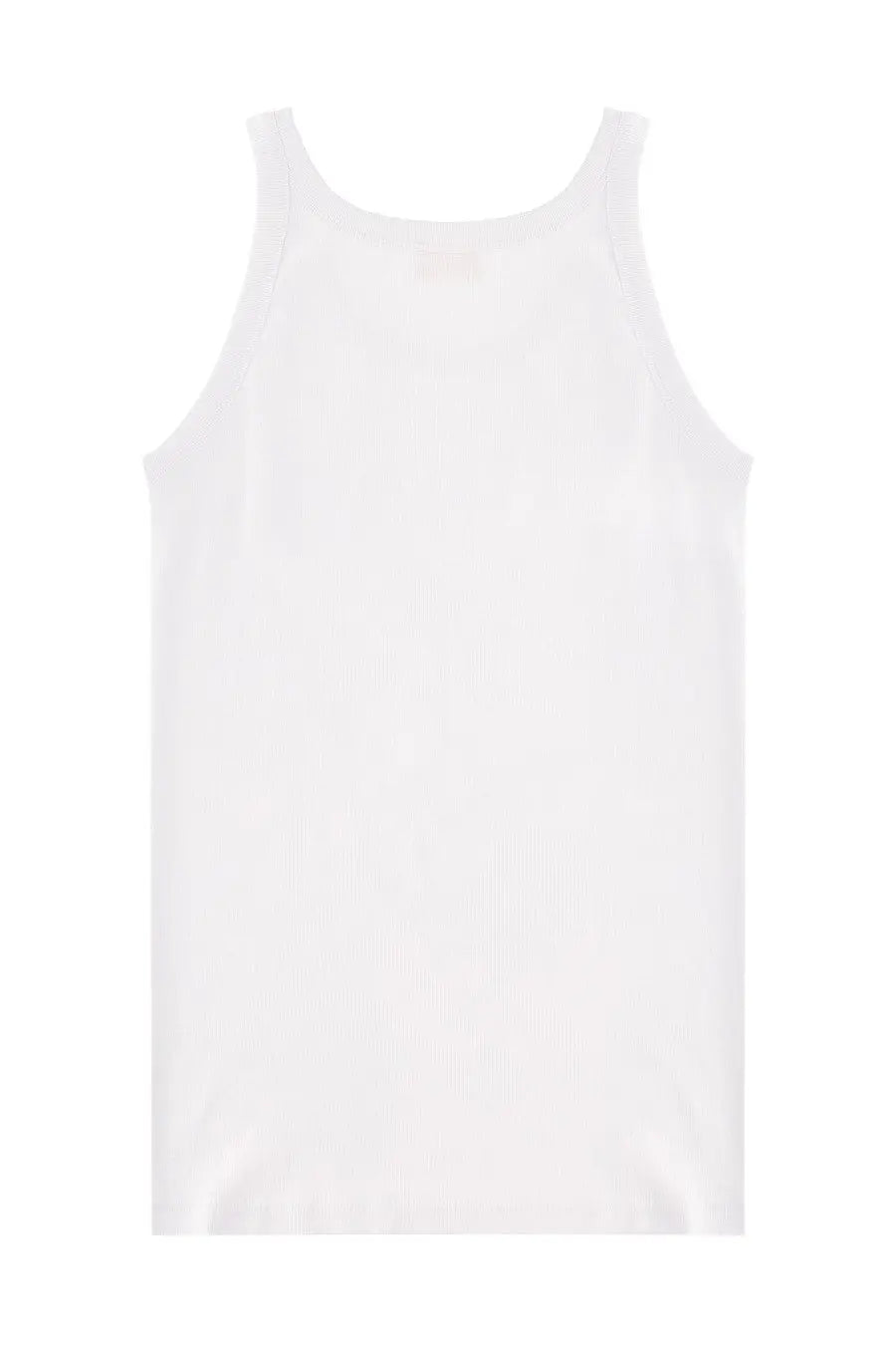 Diesel men’s white sleeveless tank top with a minimalist design perfect for casual summer wear